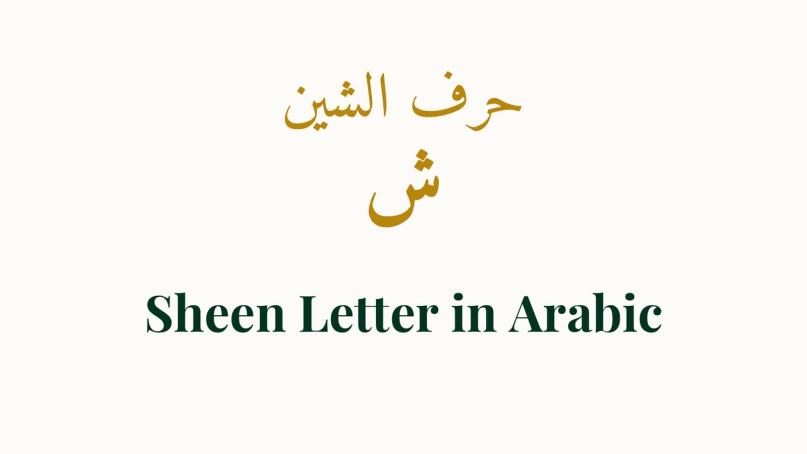 Meeting the Letter Sheen
