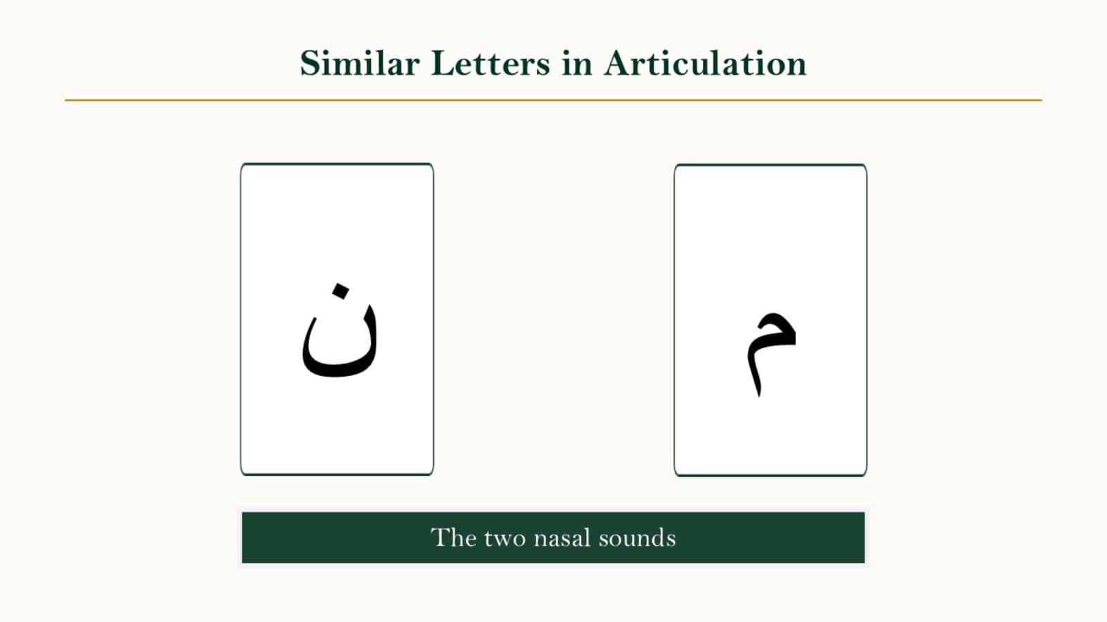 Meem Compared: Similar Letters and Sounds
